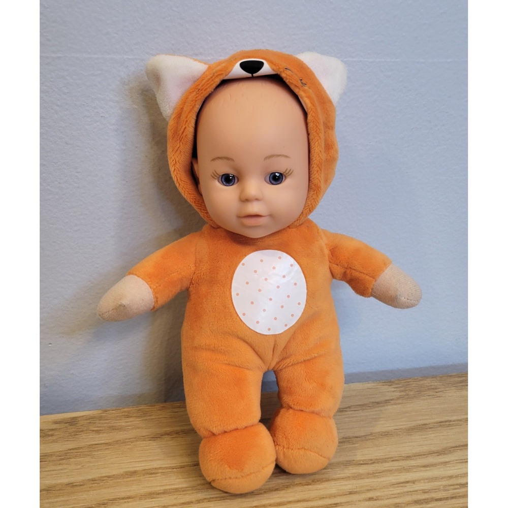 Gi-Go Toys My Pals 7.5" Costumed Fox Bean Bag Baby Doll Plush Vinyl Face